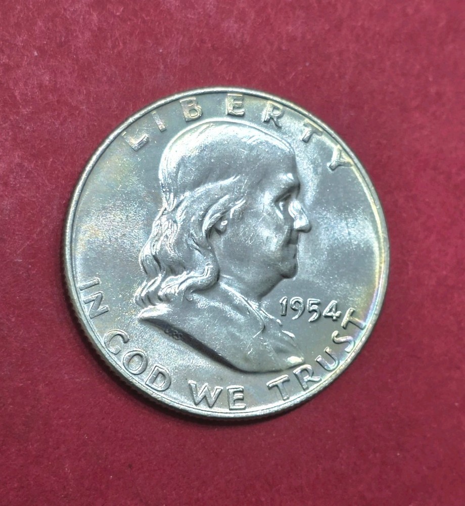 1954-D Franklin Half Dollar Nice Toning, MS Condition.