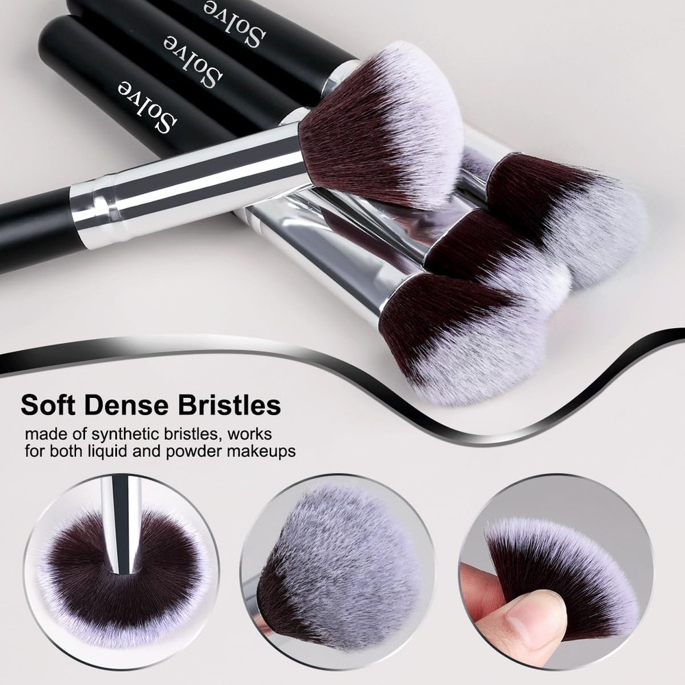 Makeup Brush Set, SOLVE 32 Pieces Professional 32 Piece Black