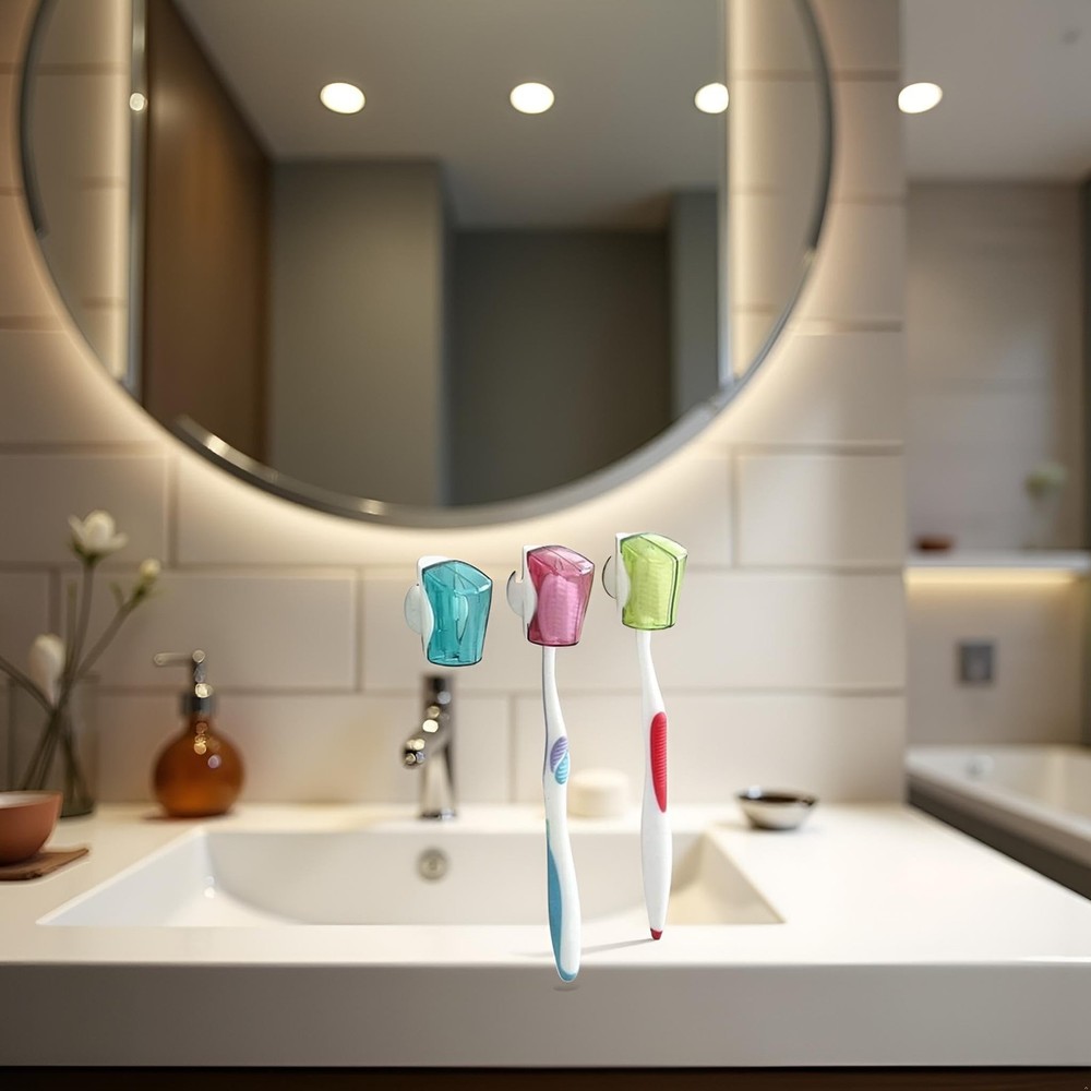 3Pcs Multicolor Toothbrush Holder Travel Head Covers