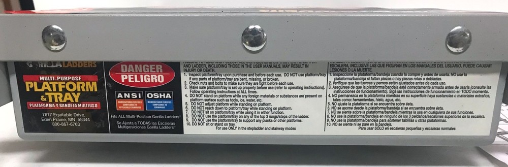 Gorilla Ladder Platform & Tray model PLAT-01