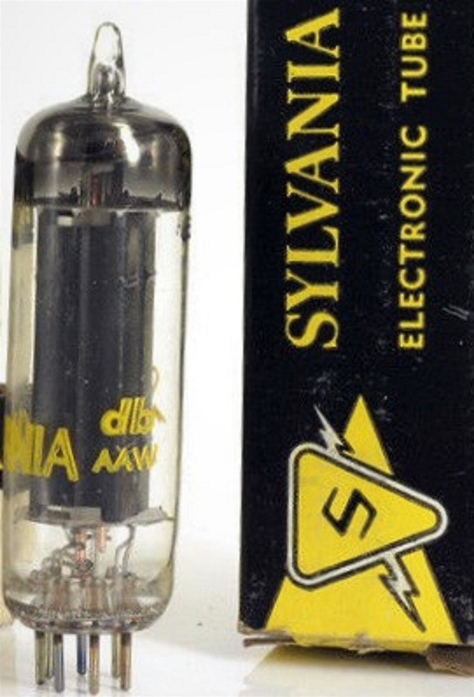 6AS5 TUBE SYLVANIA NIB TESTED & BOXED VINTAGE SURPLUS
