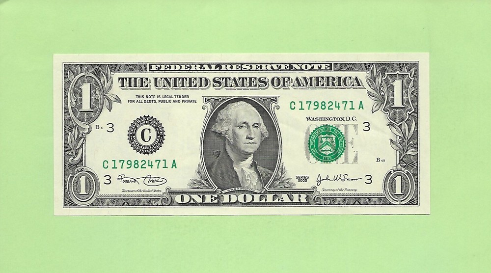 2003 ..UNCIRC $1  C 1798 2471 A .... 2003 $1  C-A     NICE NOTE       FRN