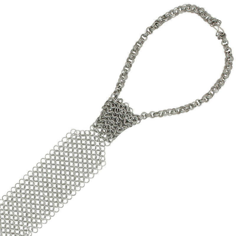 Medieval Renaissance Warrior Chain Mail Clothing Aluminum Butted Neck Tie