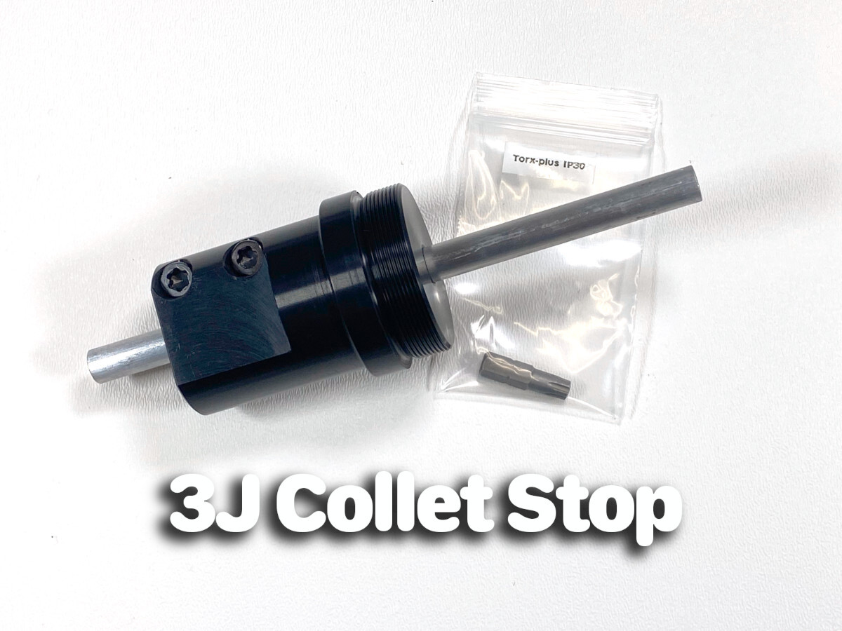 Unique 3J Collet Stop w/11 different size stop pins - Quick and easy adjustment
