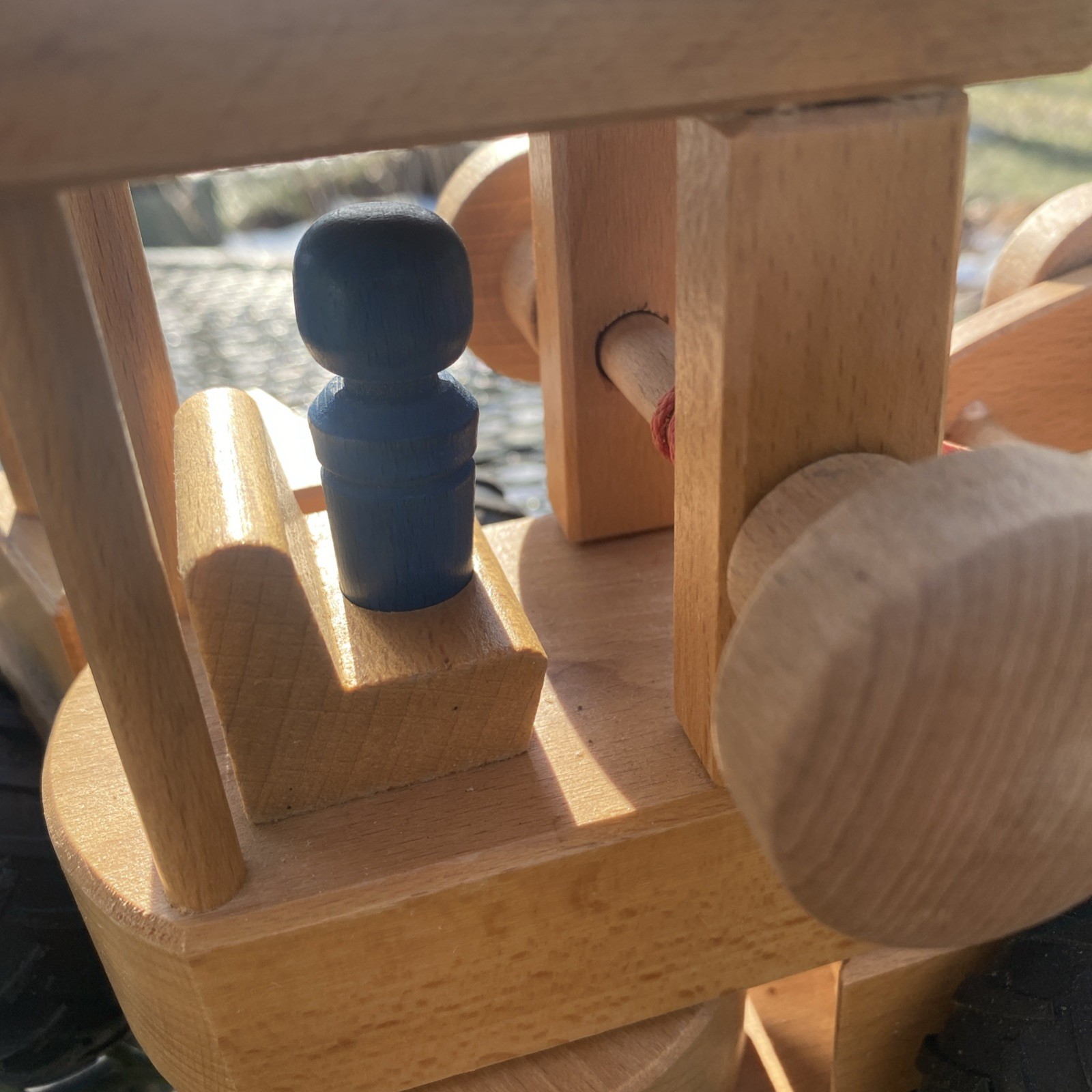 Vintage Fagus Early Production Front Loader w/Cab & Lifting Fork And Blue Guy