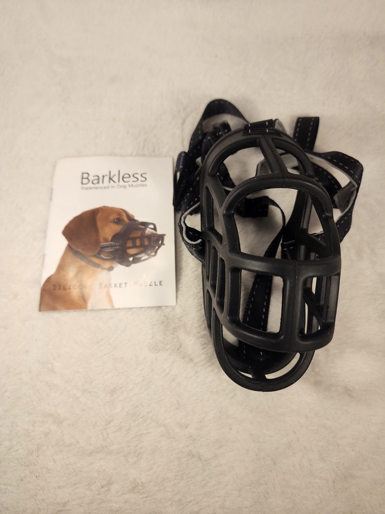 Barkless Silicone Basket Dog Muzzle Size 5 Adjustable NEW