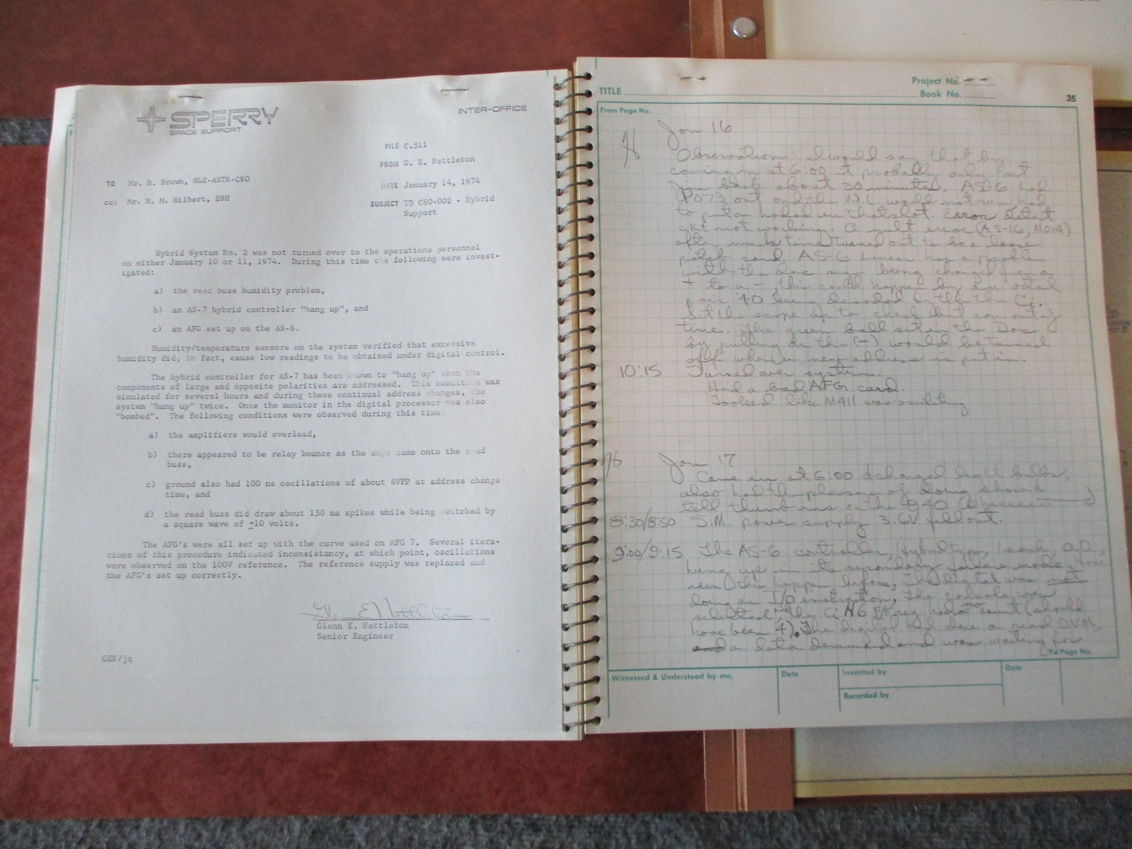 NASA MSFC SPERRY APOLLO/SKYLAB SYSTEMS CHECKOUT LAB BOOK +TECHNICAL/BLUEPRINTS)