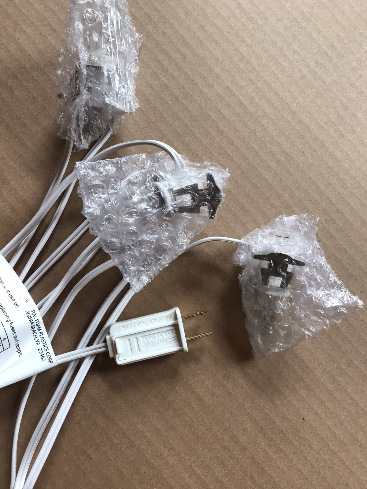 Blow Mold Light cord C 7 Clip In 3 BULBS NEW ORIGINAL General Foam Replacement