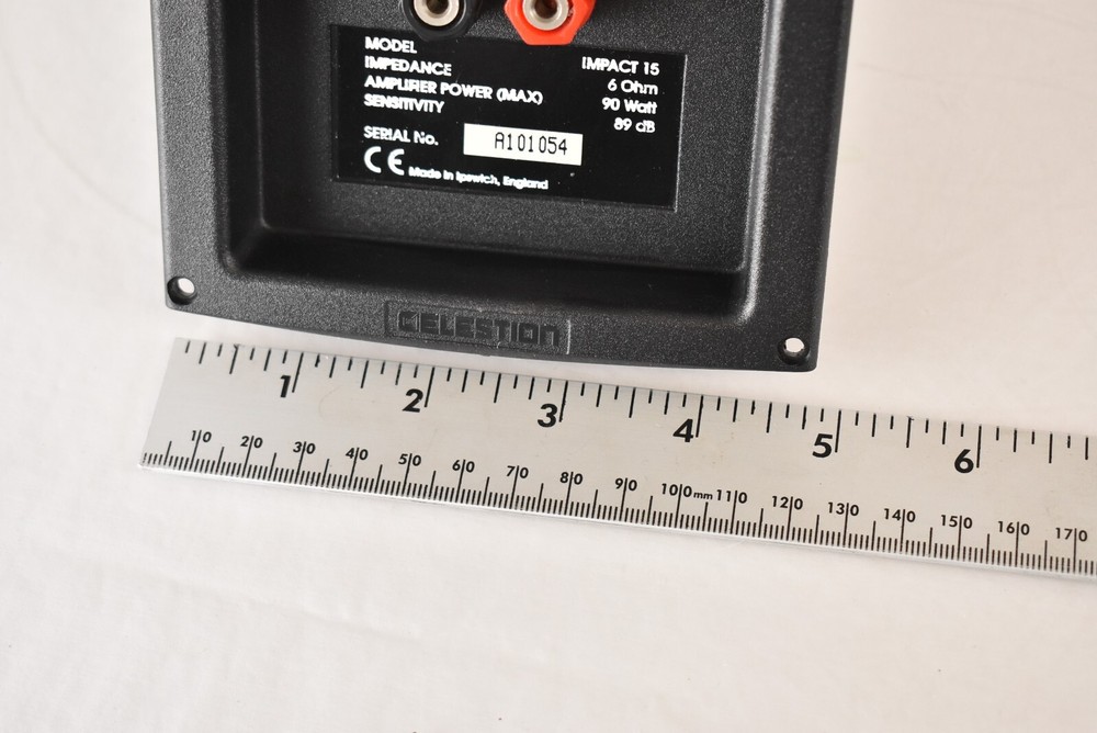 Single Celestion Impact 15 Speaker Crossover Binding Post