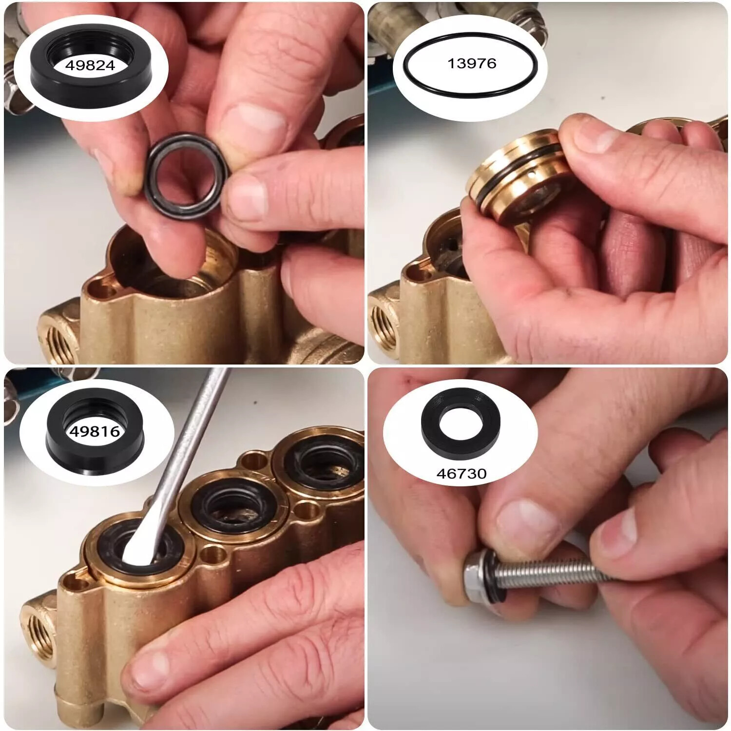 For Cat Pump 4DNX Pumps 4DNX25GSI 4DNX27GSI Seal Kit 76975 Seal Kit 12PCS