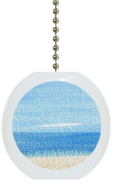 Beach Solid CERAMIC Ceiling Fan Light Lamp Pull