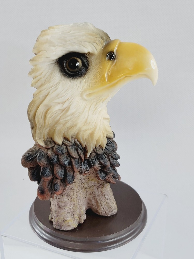 Southwestern Reflections Collection Polystone Eagle Head on Base 6" Resin Figure