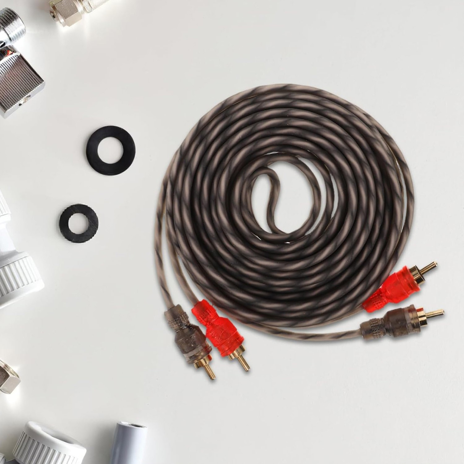 1/4PACK RCA Audio Cable Twisted Pair with Noise Reduction Interconnect Amp Wire