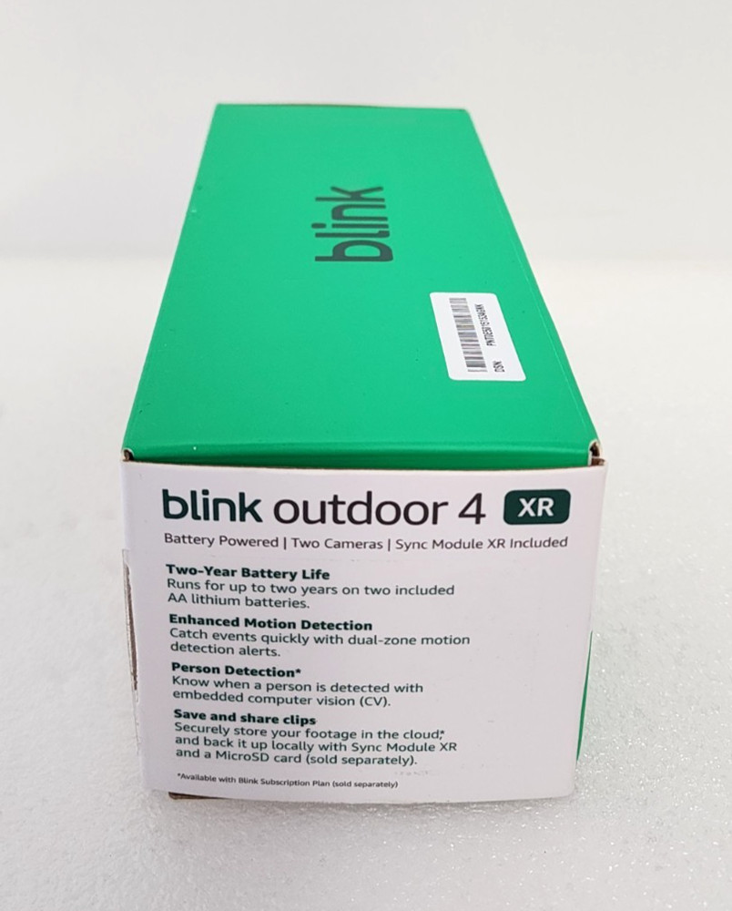 Blink Outdoor 4 XR 2 Camera System with Extended 400ft Security Coverage, NEW