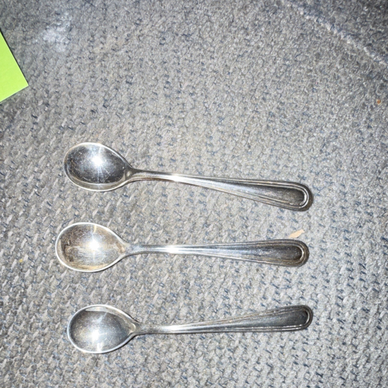 3 Antique Sterling Silver (.925) Salt Cellars with Spoons Set