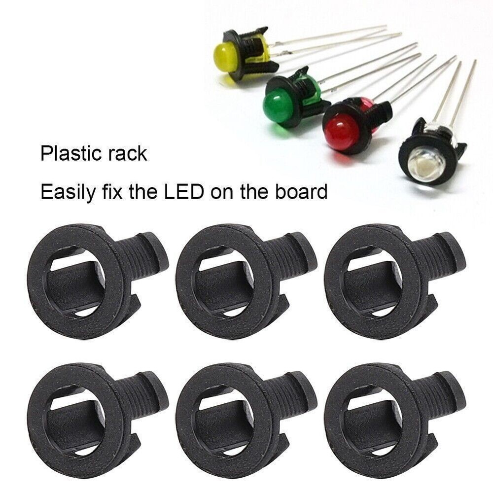 200PCs LED Holder Electronic Component Accessory Diode Bracket Mount Plastic