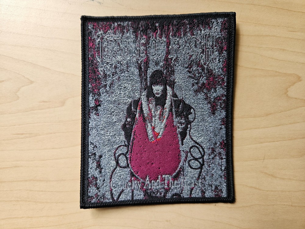 CRADLE OF FILTH, CRUELTY AND THE BEAST SEW ON WOVEN PATCH BLACK BORDER