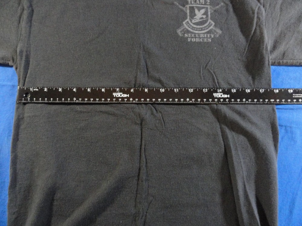 DISCONTINUED SECURITY FORCES TEAM 2 TWO UNIT TEAM CLASS SHIRT BLACK MEDIUM