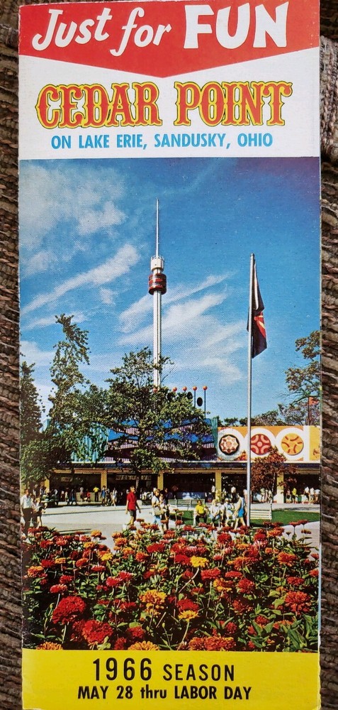 1966 Cedar Point Amusement Theme Park Guide Pamphlet Brochure