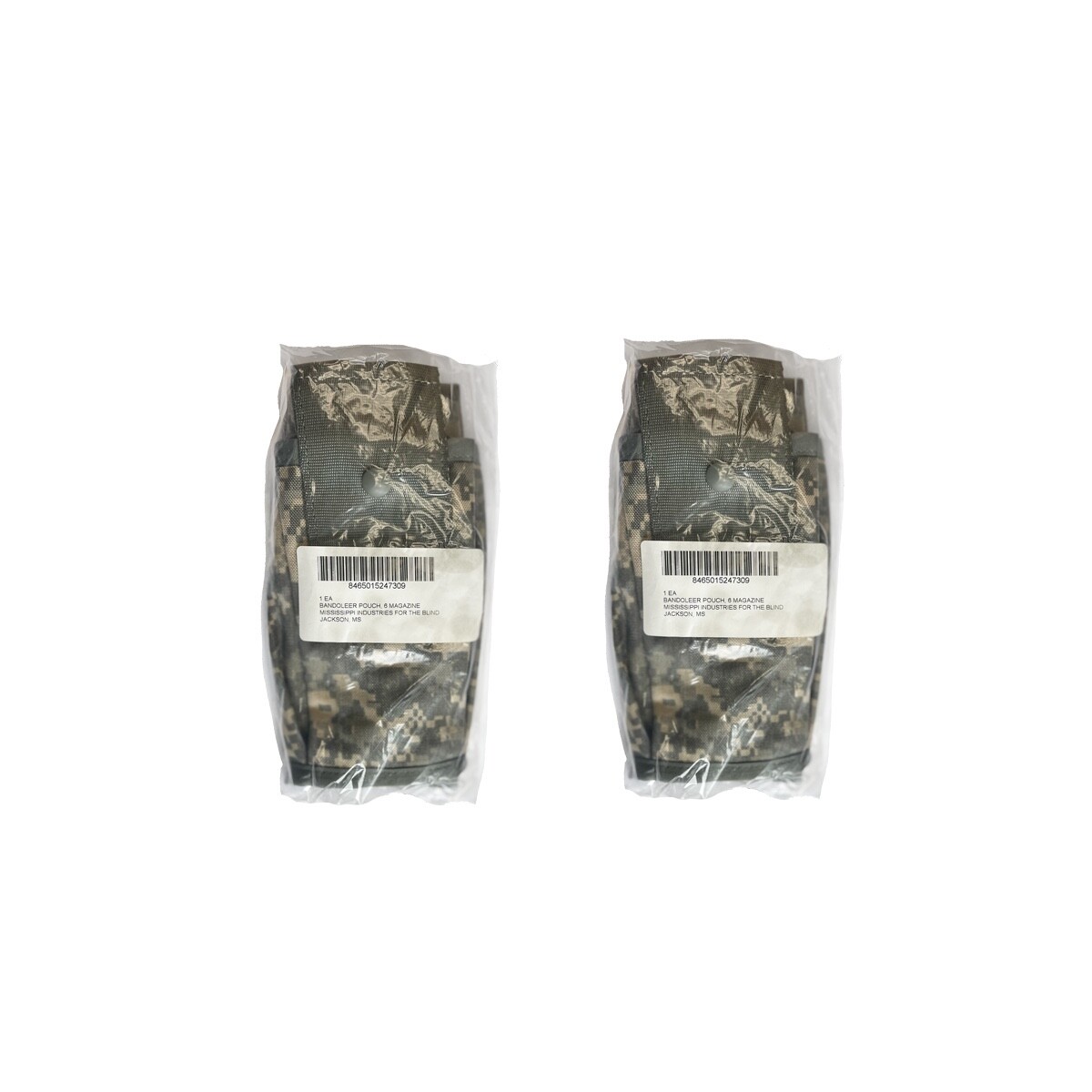 Pack of 2 Military 6 Magazine Bandoleer MOLLE II Mag Ammunition Pouch w/ Strap