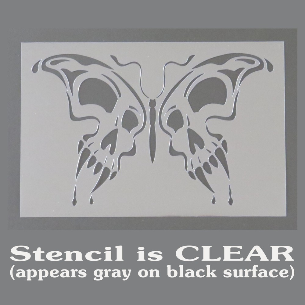 8 X 12 Skull Winged Butterfly STENCIL Template Vampire skull/Insect/Gothic bug!