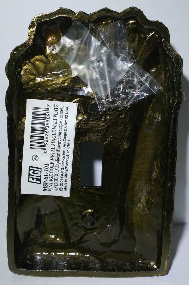 2001 FIGI Vintage Golf Metal Single Lightswitch Wallplate