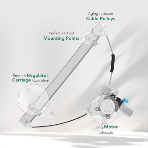 Front Power Window Regulator Driver Side with 2-Pin Motor Front Driver Side