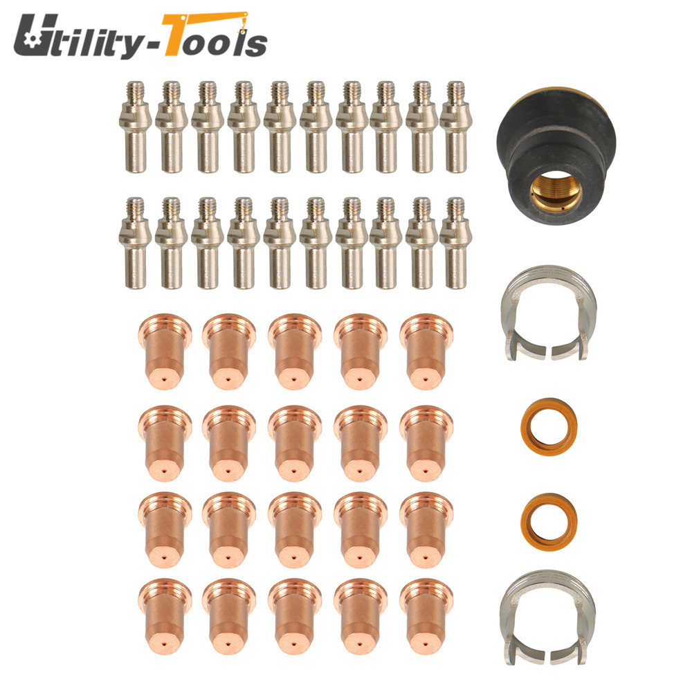 IPT-60 PT-60 IPT-40 PT-40 Plasma Cutter Consumables Electrode Shield Cap 45 Pack