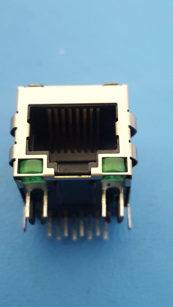 RJ45 Socket Modular PCB Jack Network Connector LED Right Angle TYCO 1605422-7