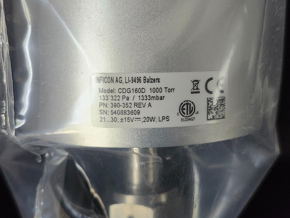 Inficon Sky Capacitance Manometer CDG160D - 1000 Torr