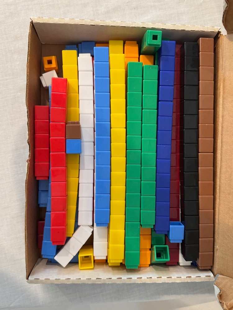 Didax Unifix interlocking counting cubes. (JK)