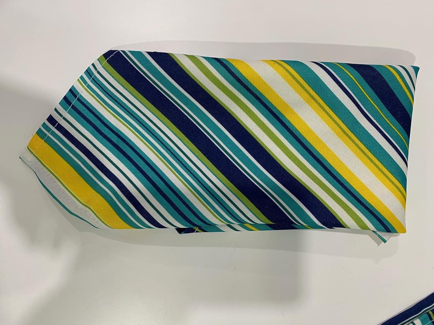 Set of 12 Cloth Napkins Damask ~ 18" Square Strip Multi Color