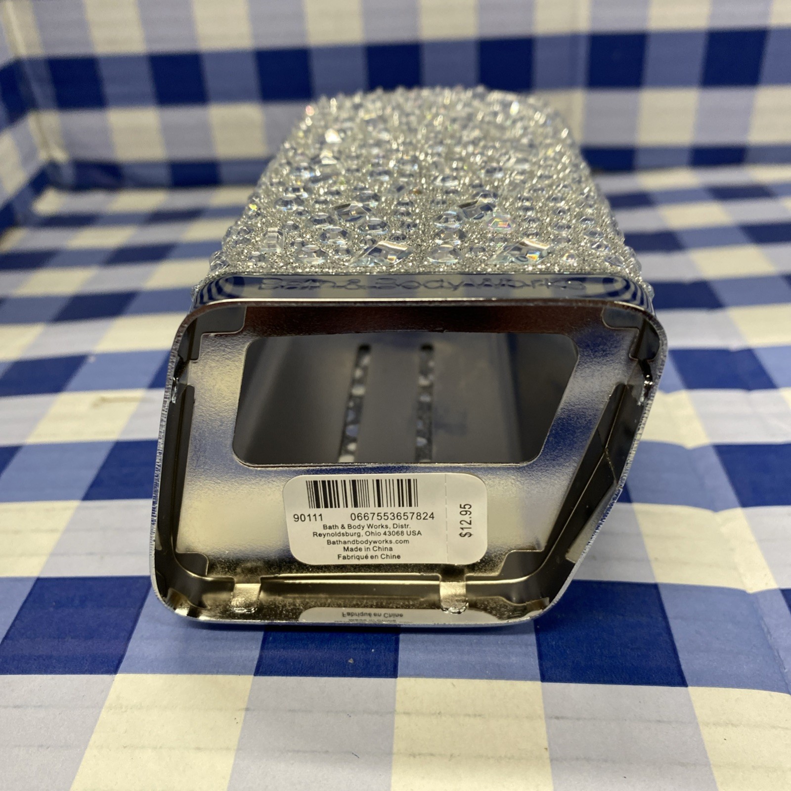 Bath & Body Works Silver Tossed Gems Gentle Foaming Soap Holder