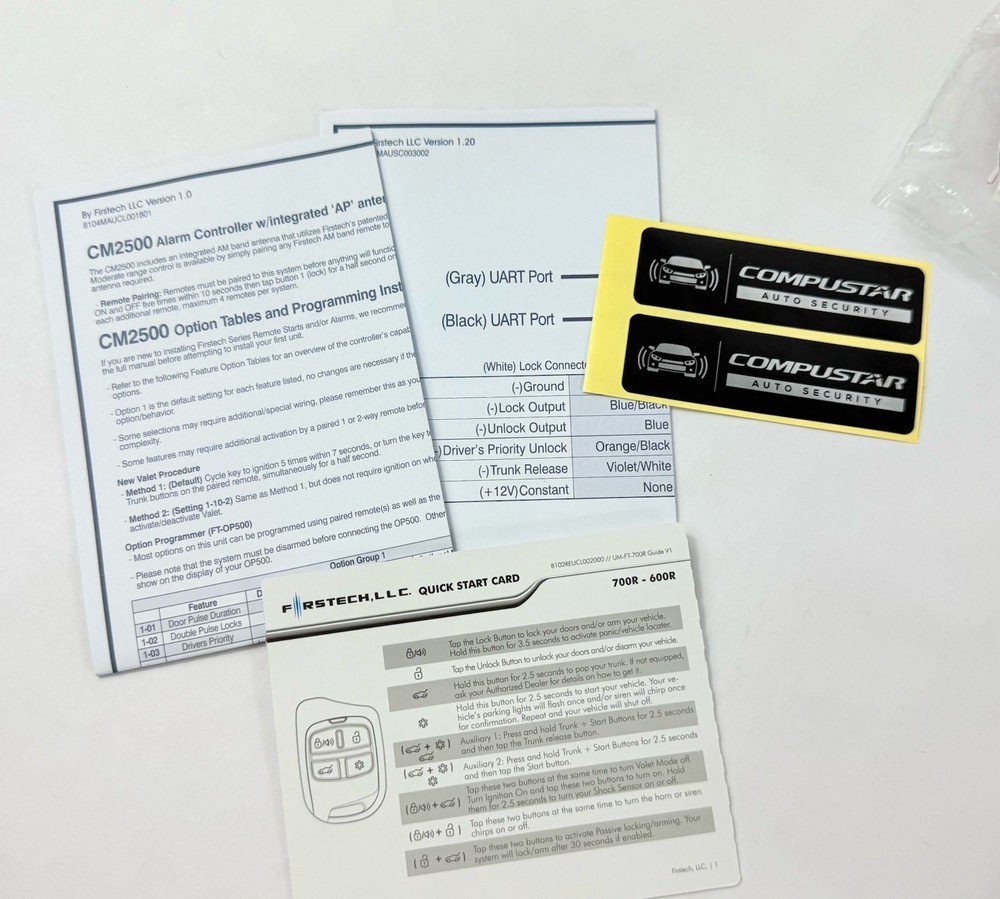 Compustar CS697-A All-in-One 1-Way Security System - Black - Brand New Open Box