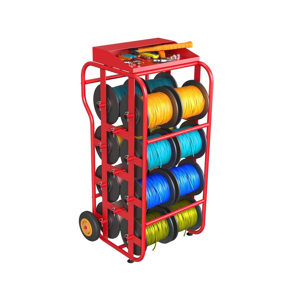 Wire Spool Rack,Cable Caddy,Portable Wire Holder for Efficient Cable Manageme...