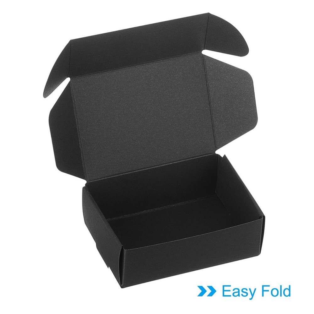 3.3x2.4x1.2" Paper Soap Box, 20 Pack Soap Boxes Rectangle, Black