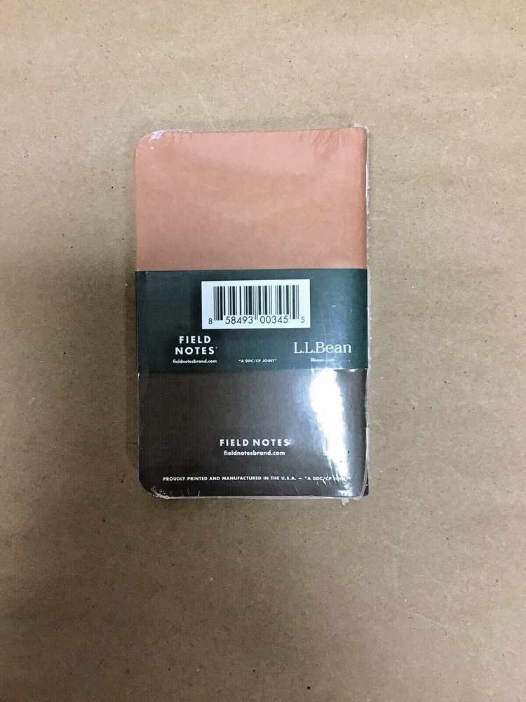 Field Notes 'L.L.Bean' SEALED 3-Pack Memo Notebooks FNLL-02