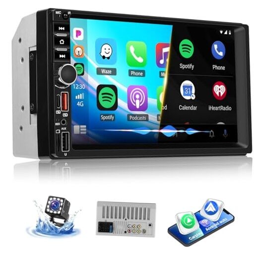 Double Din Wireless Carplay Android Auto Car MP5 Player+ Wireless CarPlay