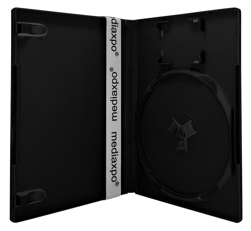 100 Replacement Cases compatible with Black Playstation 2 14mm & 100 Inserts
