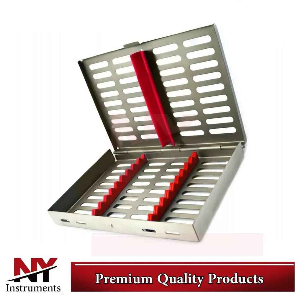 Surgical Dental Instruments Cassette Tray Sterilization Box for 10 Instruments