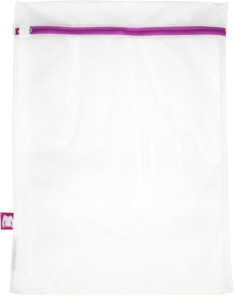 3Pcs Sanitized Mesh Wash Bag Treated White Zipper Rectangular