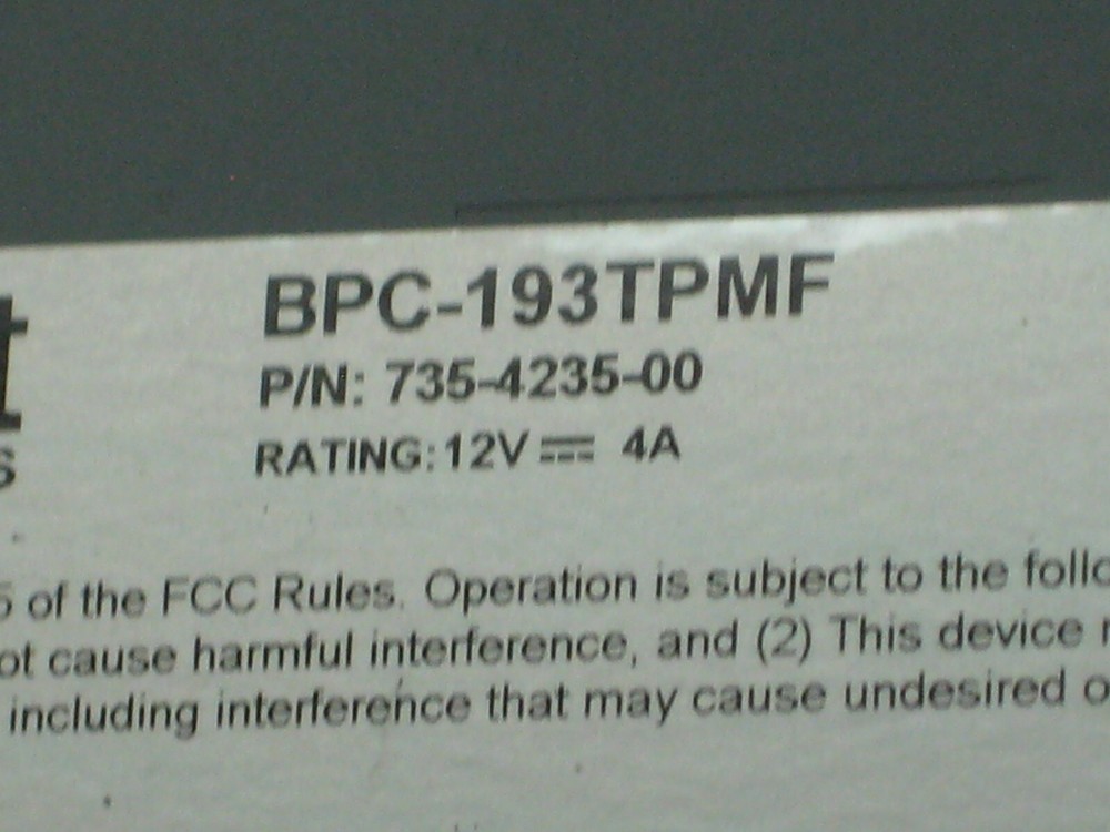 BluePoint Controls BPC-193TPMF 735-4235-00 19" Display Touch Screen