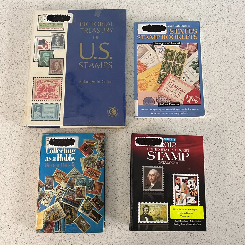 Lot of 4 Old Stamp Collecting Reference Catalouge Books Scott Krause Minkus