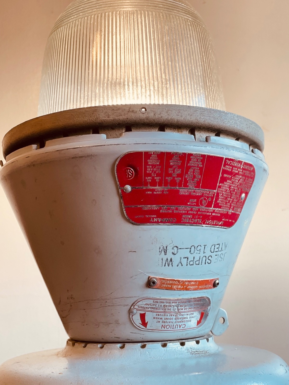 Table Lamp Appleton Codemaster, converted to regular bulbs Explosion proof