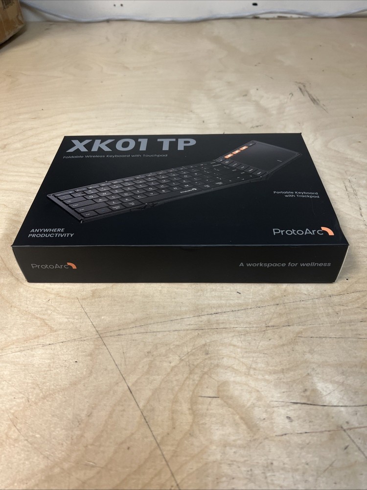 ProtoArc XK01 TP Foldable Keyboard Bluetooth Touchpad Open Box MISSING CABLE