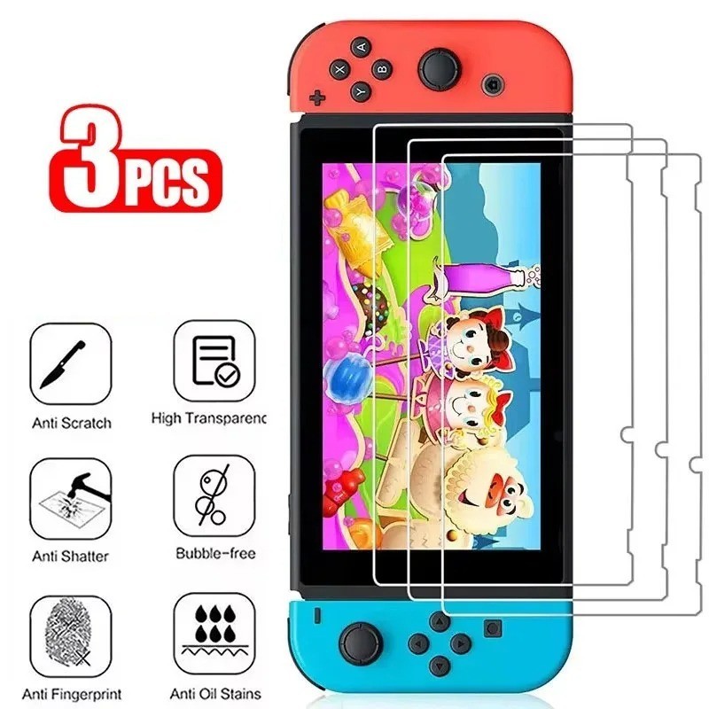Tempered Glass Screen Protector for Nintendo Switch OLED Lite Clear 9H