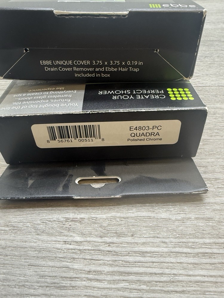 Ebbe E4803-PC QUADRA Unique Luxury Drain Covers, Polished Chrome