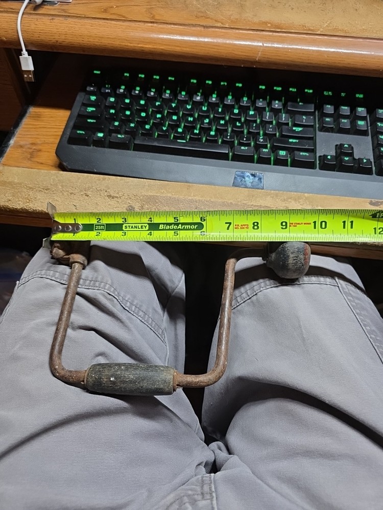 Antique Bit Brace Hand Drill Woodworking Tool