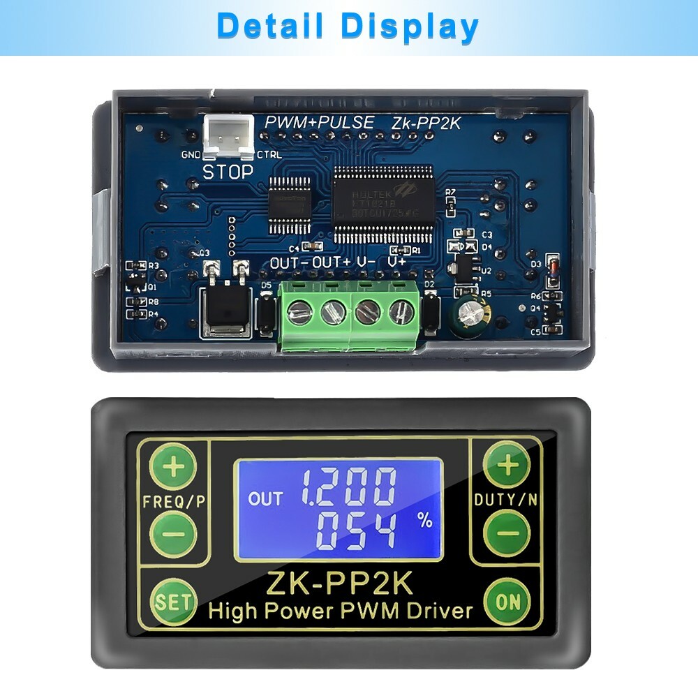 ZK-PP2K High Power PWM & Pulse Generator Frequency Duty Cycle Adjustable Driver