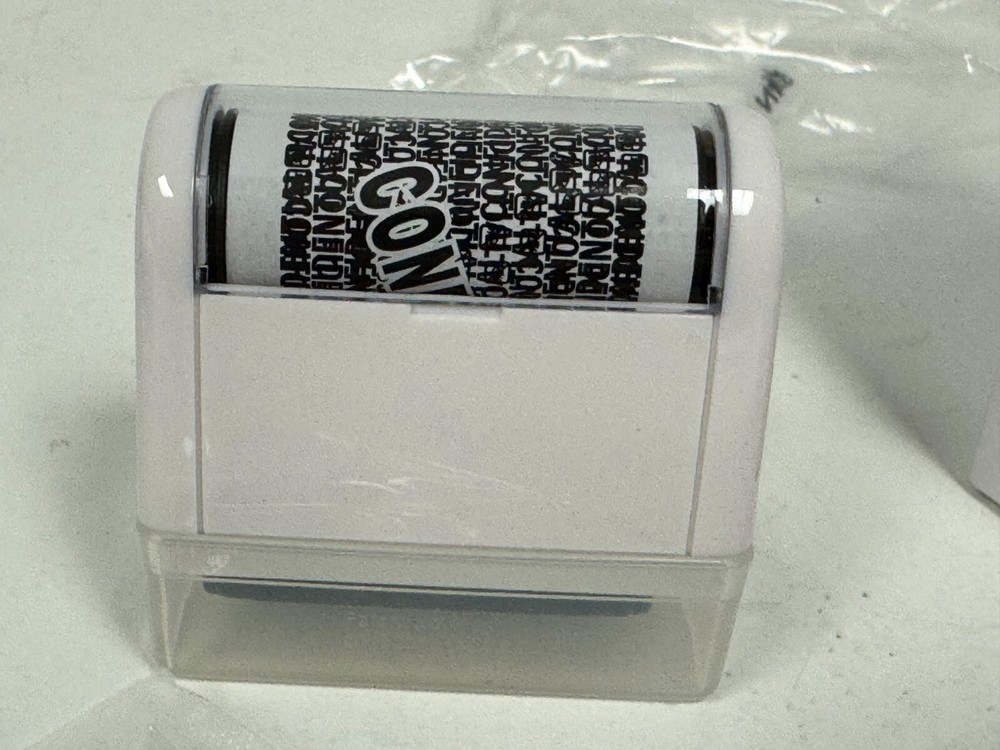 x3 Ever Mark ID Protector Ink Roller Identity Theft Protection Roller Stamp Wht